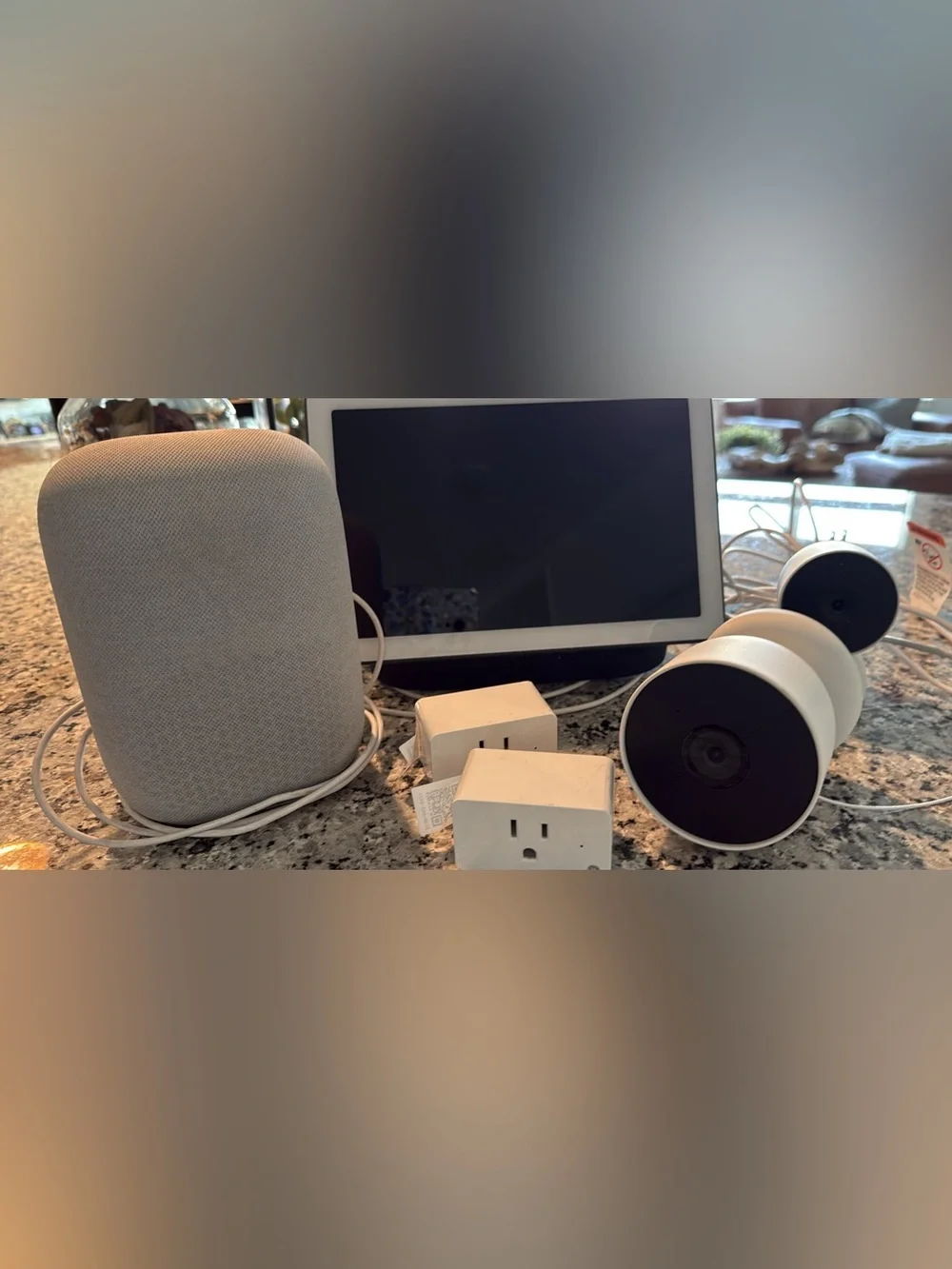 google Home Hub and Accessories Bundle - White and Gray